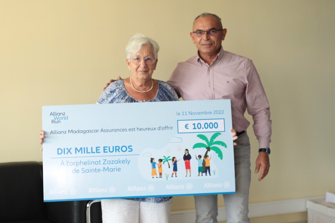 Allianz World Run 2022: remise du don à l'Orphelinat Zazakely de Sainte-Marie Allianz World Run 2022: remise du don à l'Orphelinat Zazakely de Sainte-Marie